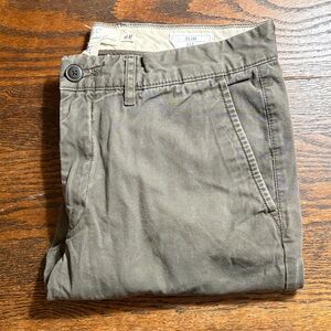 H&M Men's Olive Chinos
